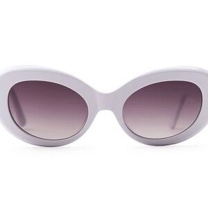 ZARA x Barbie The Movie White Oval Sunglasses Limited Edition